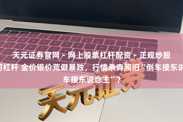 天元证券官网 - 网上股票杠杆配资 - 正规炒股配资如何杠杆 金价银价荒僻暴跌，行情杀青照旧“倒车接东说念主”？