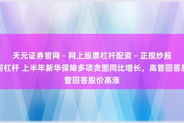 天元证券官网 - 网上股票杠杆配资 - 正规炒股配资如何杠杆 上半年新华保障多项贪图同比增长，高管回答股价高涨