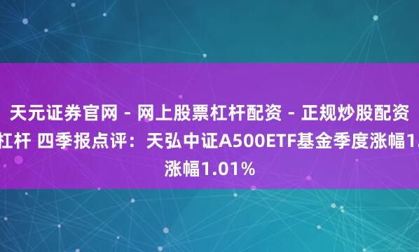 天元证券官网 - 网上股票杠杆配资 - 正规炒股配资如何杠杆 四季报点评：天弘中证A500ETF基金季度涨幅1.01%