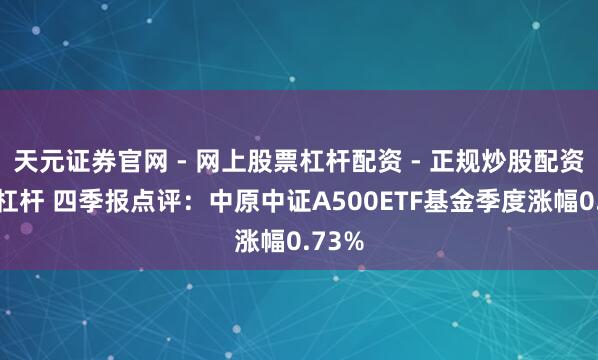 天元证券官网 - 网上股票杠杆配资 - 正规炒股配资如何杠杆 四季报点评：中原中证A500ETF基金季度涨幅0.73%