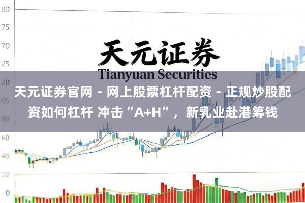 天元证券官网 - 网上股票杠杆配资 - 正规炒股配资如何杠杆 冲击“A+H”，新乳业赴港筹钱
