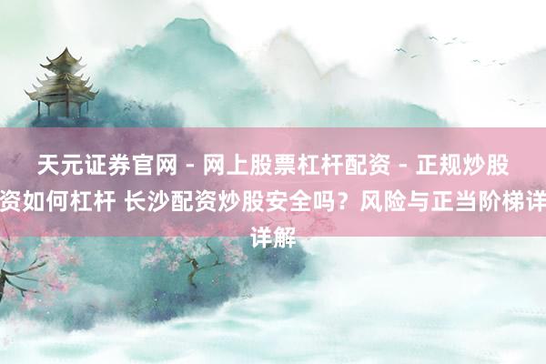 天元证券官网 - 网上股票杠杆配资 - 正规炒股配资如何杠杆 长沙配资炒股安全吗？风险与正当阶梯详解