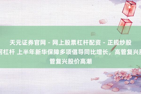 天元证券官网 - 网上股票杠杆配资 - 正规炒股配资如何杠杆 上半年新华保障多项倡导同比增长，高管复兴股价高潮